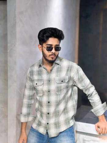Mens casual check shirts