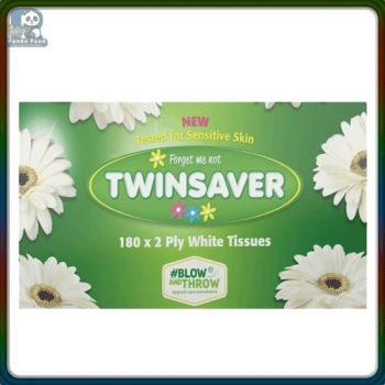 Twinsaver Facial Tissue White 2 Ply Rainbow 180's
