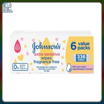 JOHNSONS Baby Wipes Extra Sensitive 336's