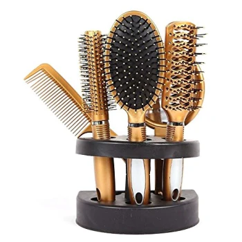 Hair Brush Set 5pcs Wooden