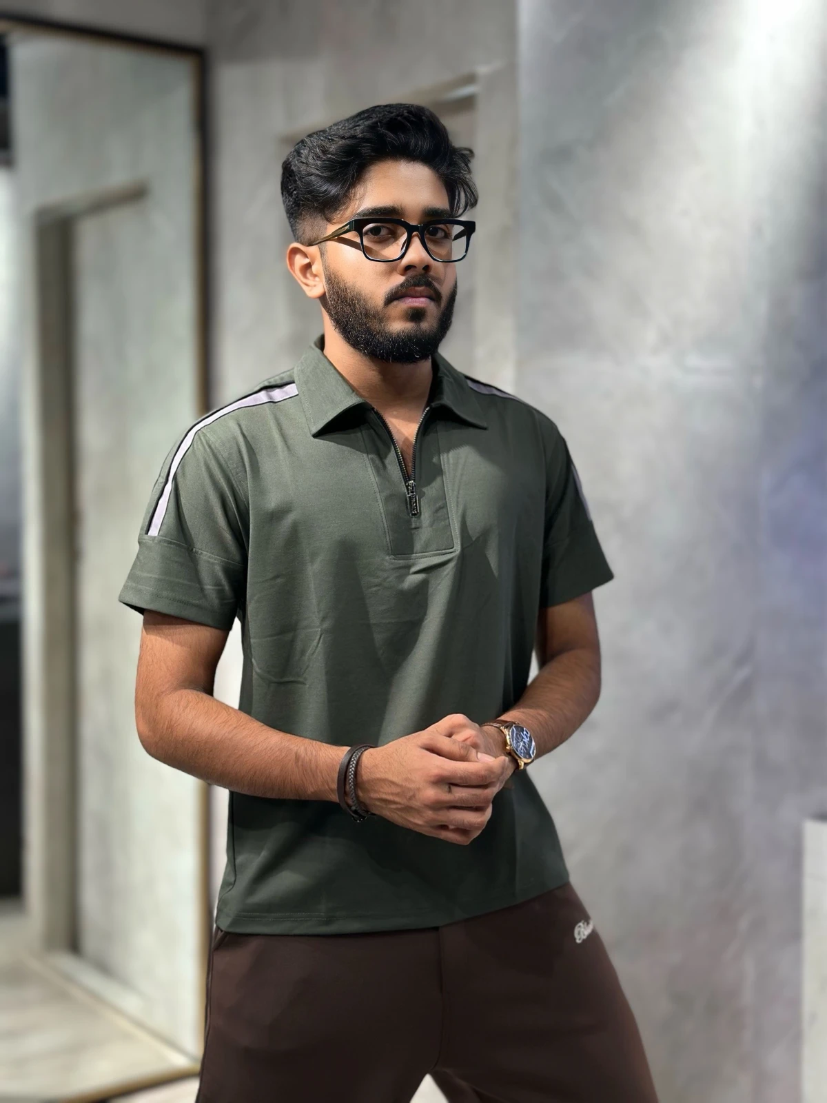 再倖築 セットアップ men-high-twist-cotton-panama-