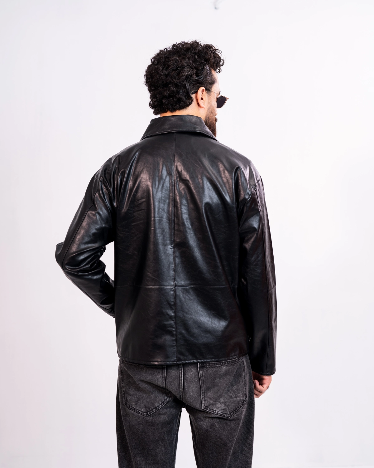 ARZAAL'S BLACK GLOSSY LEATHER JACKET ST04 || Arzaals