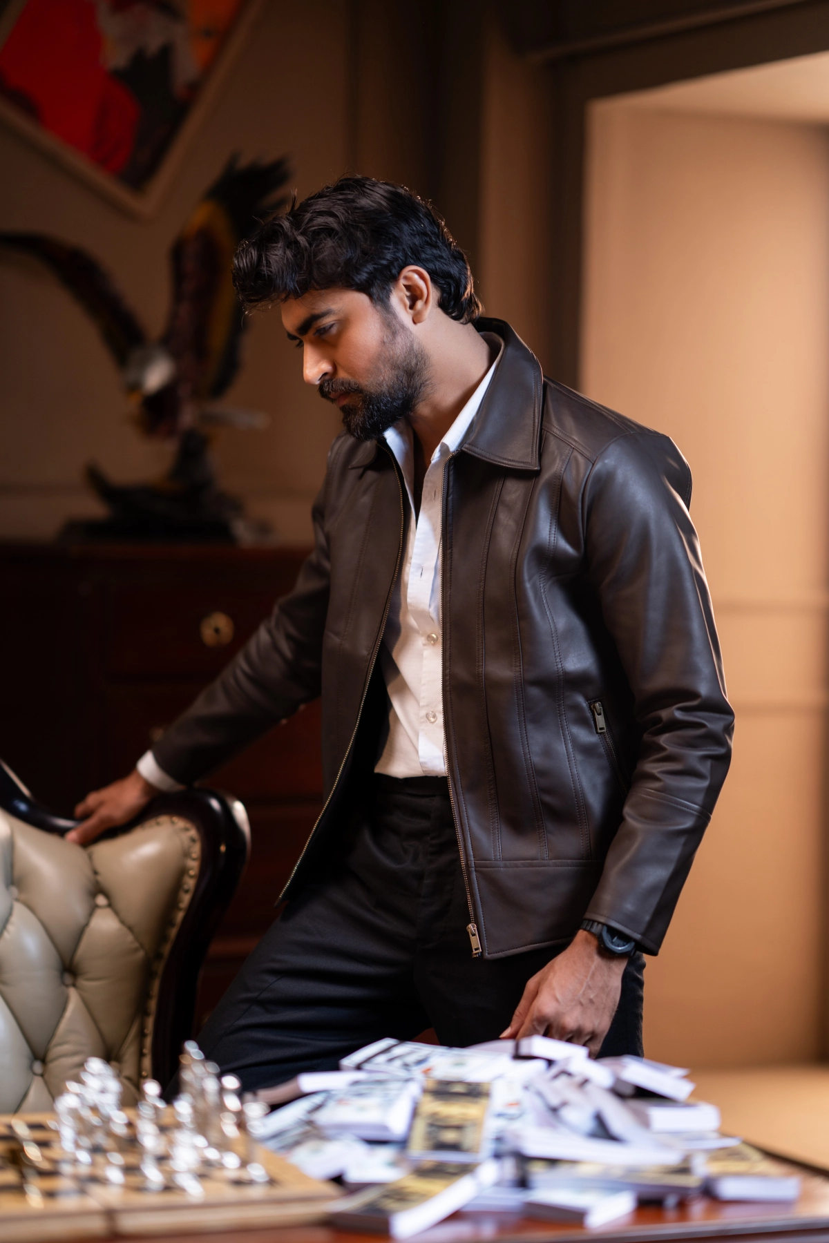 ARZAAL'S THE RICH DARK CHOCOLATE LEATHER JACKET ST5