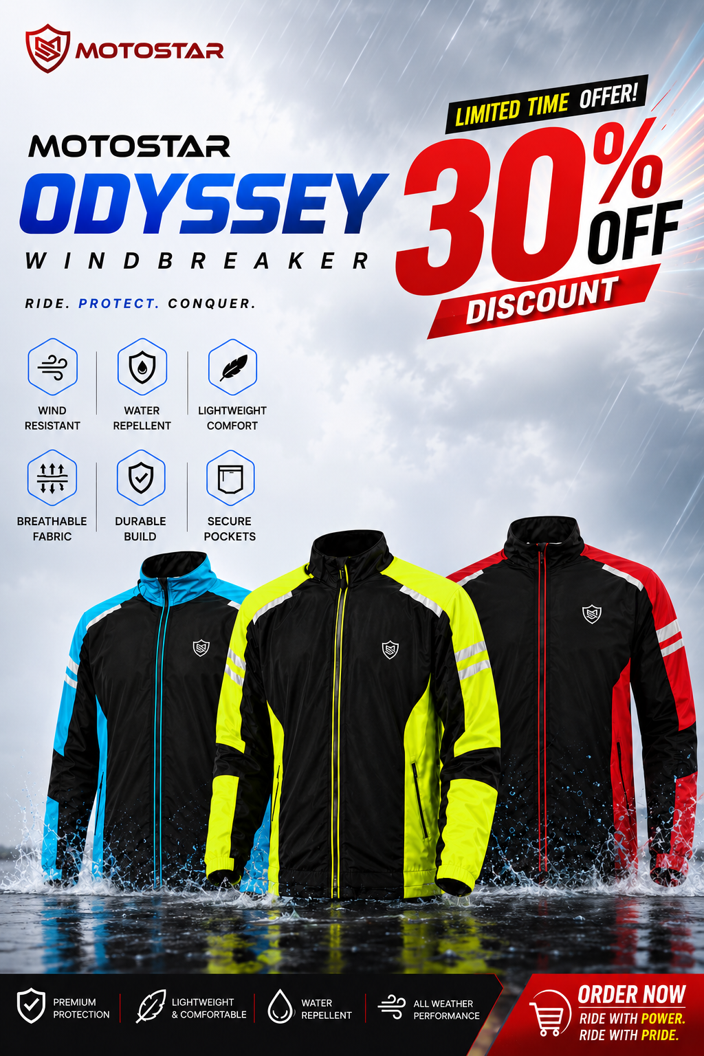 Motostar Odyssey Premium New Windbreaker