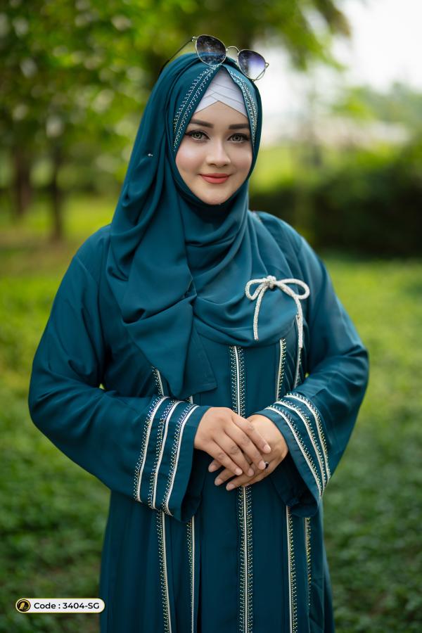 Mariyam Party Borka 3404SG( SeaGreen ) New Dubai Borka House